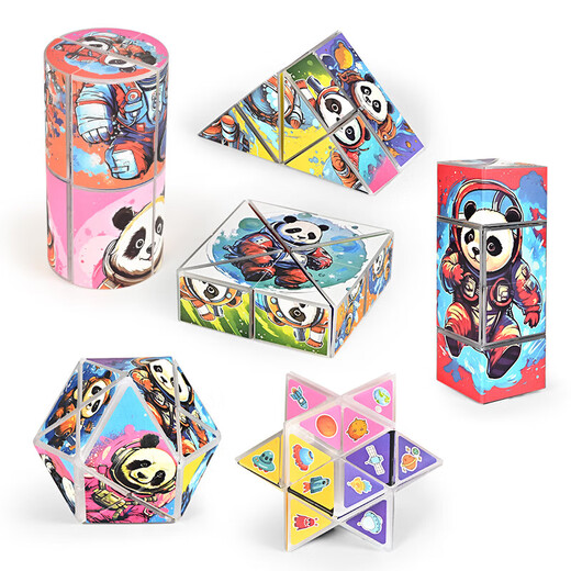 Light version of the Variety Rubik's Cube cartoon pattern balance training intelligence development children's early education educational toys birthday gift early education puzzle Variety Rubik's Cube without light (pattern shape is random one)