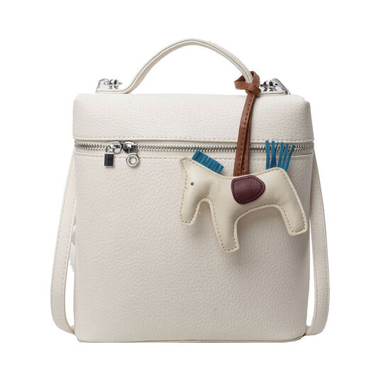 Korean style simple casual backpack for women 2024 niche simple ins trend bucket bag style versatile women's bag black