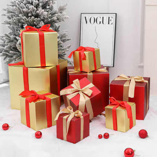 Abaoli 2026 Christmas atmosphere scene decoration decorations New Year's Day photo props pile boxes gift ornaments