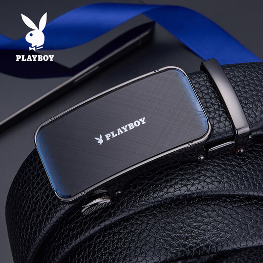 Playboy (PLAYBOY) men's belt genuine cowhide belt for young and middle-aged people with automatic buckle casual pants belt business versatile gift for boyfriend and husband