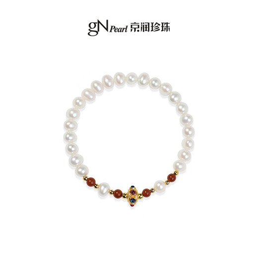 Jingrun Pearl Bracelet Yiqing 925 Silver Freshwater Pearl Bracelet New Chinese Style Birthday Gift for Mom and Girlfriend