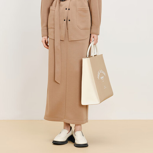 AUM Easy Suit Winter New Women's Clothing Light-Absorbing Heating Air Layer Waist Shirt Jacket Casual Skirt Classic Khaki Skirt L