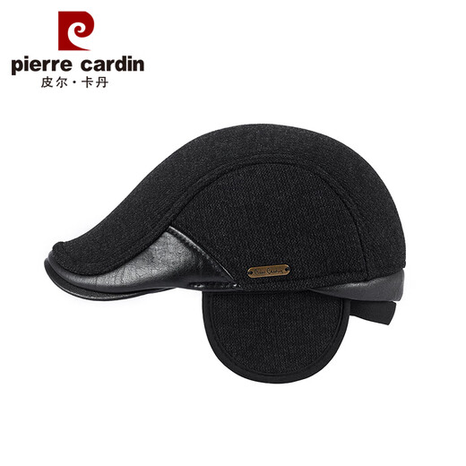 Pierre Cardin beret art hat for men in winter plus velvet to keep warm, with ear protection hat as a birthday gift for dad in a gift box