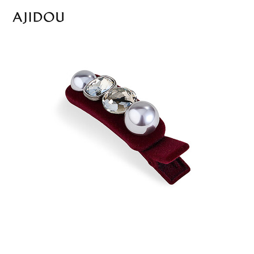 AJIDOU red velvet series hair clip women's fashion velvet hair accessories red 1 piece