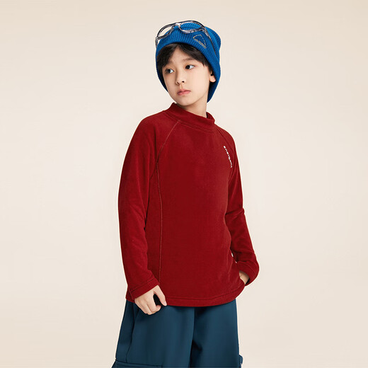 Zuoxi children's clothing boys' German velvet bottoming shirt children's half turtleneck autumn and winter 2025 new style boy's inner T-shirt off-white 160