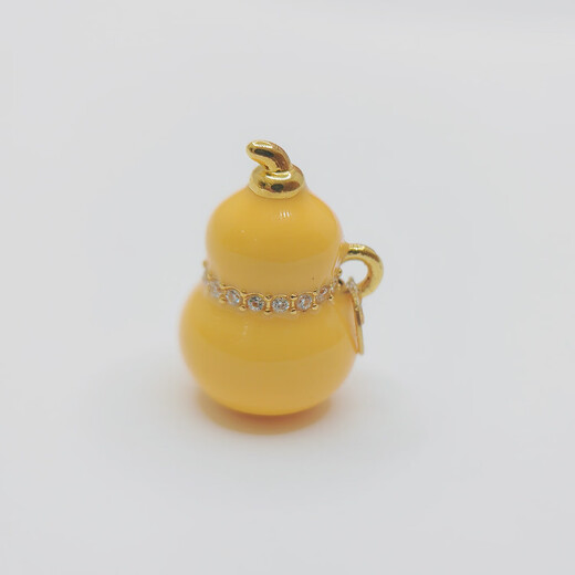 18K gold gourd pendant, enamel seven-color gourd five-pointed star for girlfriend, child birthday gift necklace for women, green