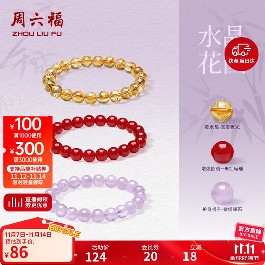 Saturday Blessing Crystal Bracelet Chalcedony Agate Women's Bodyguard Birthday Gift Vermilion Agate-Enhance Confidence 17cm