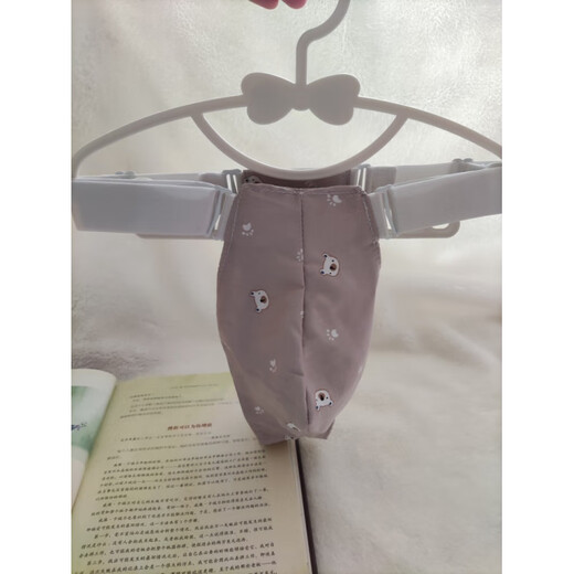 Men's Type A Cotton Thong Wide Belt Breathable Large Size Underwear Gray 50-55