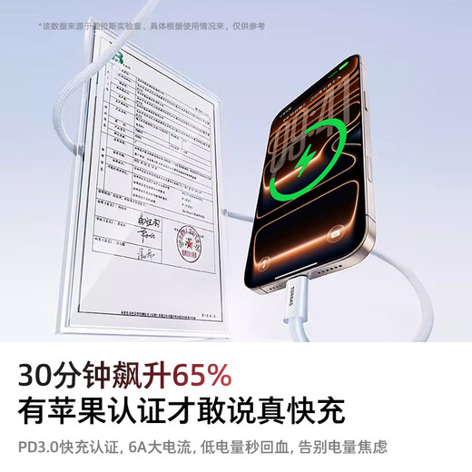 Tulas Apple 17/16 charging cable car carplay screen projection iphone15promax fast charging data cable usb to type-c interface mobile phone ipadpro multi-function USB to C 1.2 meters white丨supports car data transmission dedicated to all Apple 17/16/15 series low temperature fast charging will not damage the machine