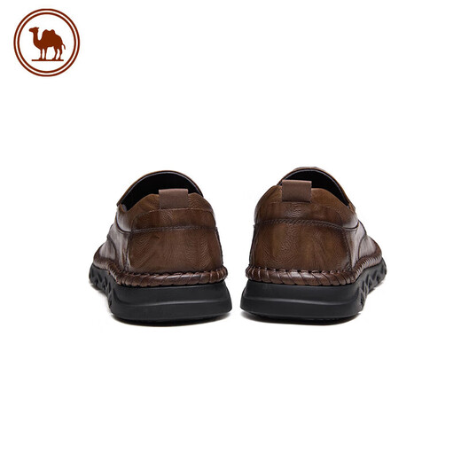 Camel casual leather shoes men's business cow leather soft sole comfortable slip-on men's shoes P15A297013 light brown 42