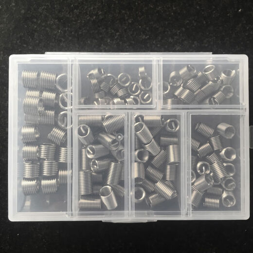 Rongguang wire screw sleeve combination boxed thread repair repair sleeve wire sleeve dental sleeve thread protective sleeve M6M8M10M12 150pcs304M3-M8 sheath thread repair tool fastener