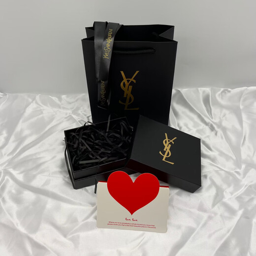 Counter Saint Laurent/ysl lipstick perfume cushion box small gold bar square tube round tube lip glaze packaging box model perfume handbag 17-21-8