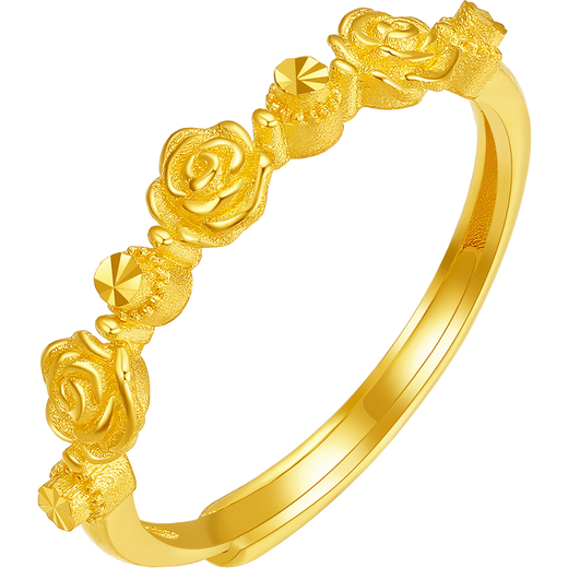 Saturday Fortune Rose Gold 999 Gold Ring Girl Birthday Gift Price A0113798 Live No. 14 Approximately 2.68g