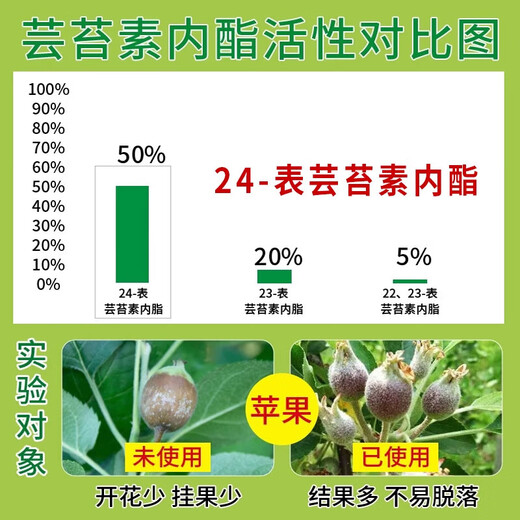 Brassinolide Yuntaixin Preserves flowers and fruit trees, cucumbers, citrus, and fruit-drop prevention plants. Brassinolide growth regulator 10g*10 bags