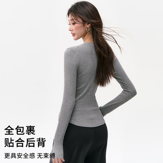 Xue Qianman yoga clothes for women, spring ribbed sports tops, high-looking, slim, long-sleeved outer wear, Pilates training and fitness