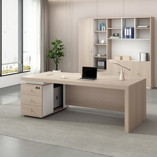 Boss desk and chair combination, president desk, manager desk, supervisor desk, office furniture, executive desk set, simple and modern 1.4*0.6 meter boss desk