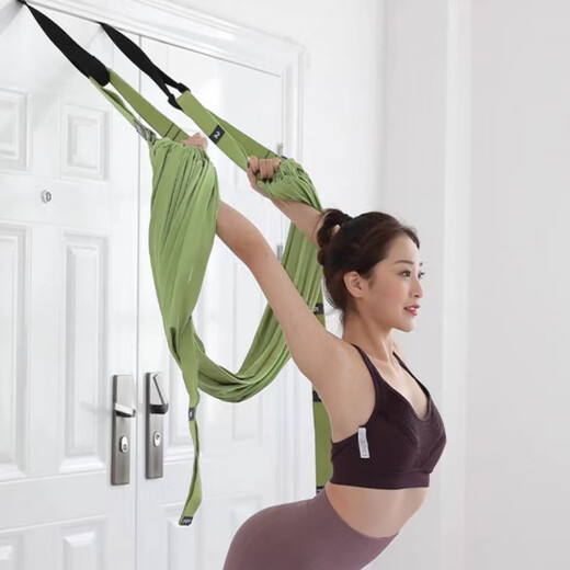 FANCYCHIC Aerial Yoga Sling Haushaltsyoga Ein-Wort-Pferdeständer Artefakt Trainingsgerät für die untere Taille Türmontierter achtstelliger Spanner tragend 558Jin Jin entspricht 0,5 kg Doppelter Hängering der sechsten Generation, verstellbare Versuchung Lila Bucht Schöner Rücken Kostenloses Tutorial