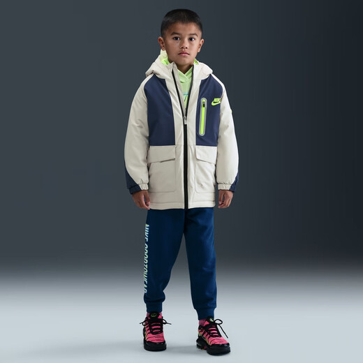 NIKE Toddler Three-Proof Work Jacket Winter Boys Warm Water-Repellent Jacket NIKE TECH IR0021