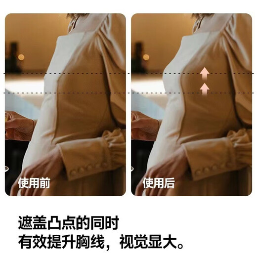 Zhengle silicone invisible breast patch, anti-bump, wedding dress suspender, special breast patch, anti-sagging, lifting breast patch for large breasts, pink (ordinary plum blossom shape 6.5cm (naked)