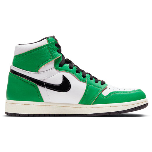 Jordan Jordan Air1retrohighogluckygreen small Heineken high-top basketball shoes women's white green 40