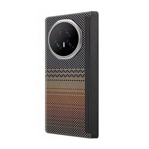 Huawei (HUAWEI) original quality center-axis model Honor Magic V5 front frame Kevlar folding screen mobile phone case fine lines 600D Honor magic V5 single back cover center-axis magnetic suction Galaxy* silver gray circle + magnetic suction