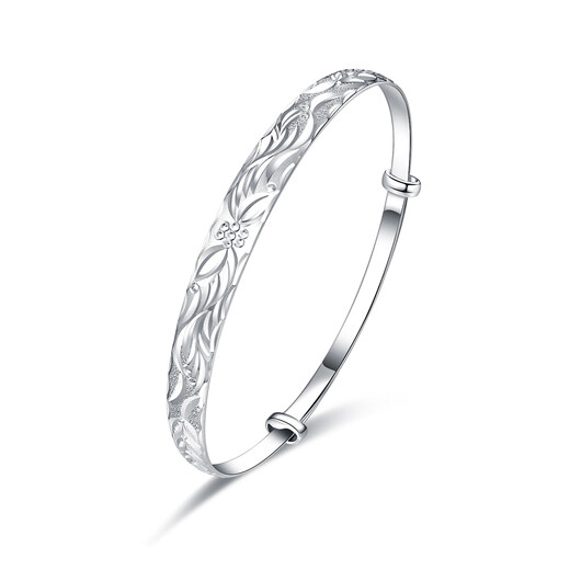 Wanfulong platinum PT950 bracelet for women, simple and fashionable printed platinum bracelet as a gift for girlfriend 14.84g