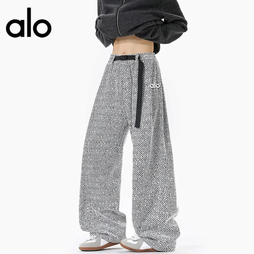 ALO YOGA 2025 autumn and winter new student wear brand spot withdrawal brand discount American retro collision couple parent-child wear dark gray dark gray M 95-110Jin Jin equals 0.5 kg