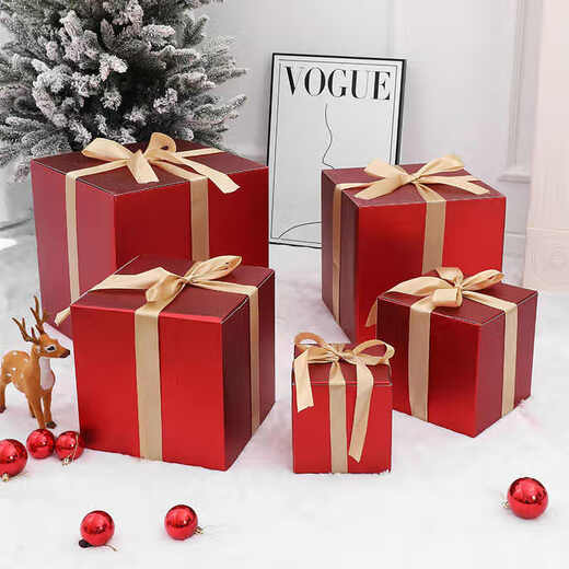 Abaoli 2026 Christmas atmosphere scene decoration decorations New Year's Day photo props pile boxes gift ornaments