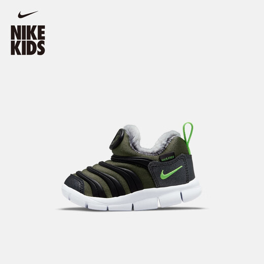Nike (NIKE) caterpillar baby plush sneakers for boys and girls in winter, lightweight soft sole slip-ons NIKE DO5888