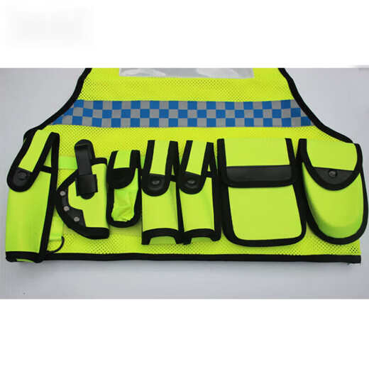 Light vest reflective vest multifunctional tactical vest breathable mesh combat riding reflective clothing black