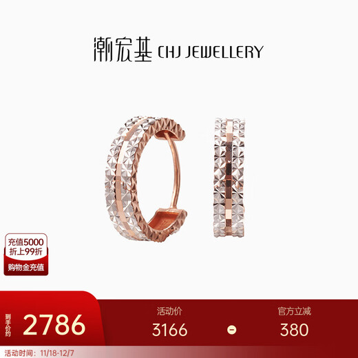 Trendy Acer to Jane 18K gold earrings for women, rose gold earrings, rings, sparkling fashion gifts for girlfriends, YD pair