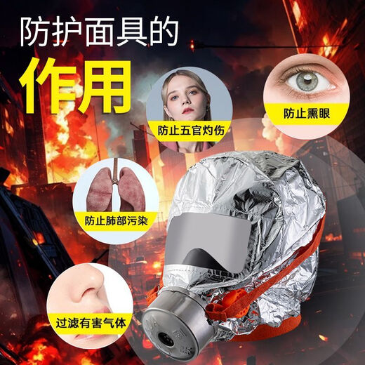 Lesso fire mask fire smoke and poison mask children's home hotel fire escape filter respirator Lesso brand high-end adult gas mask (flagship model)
