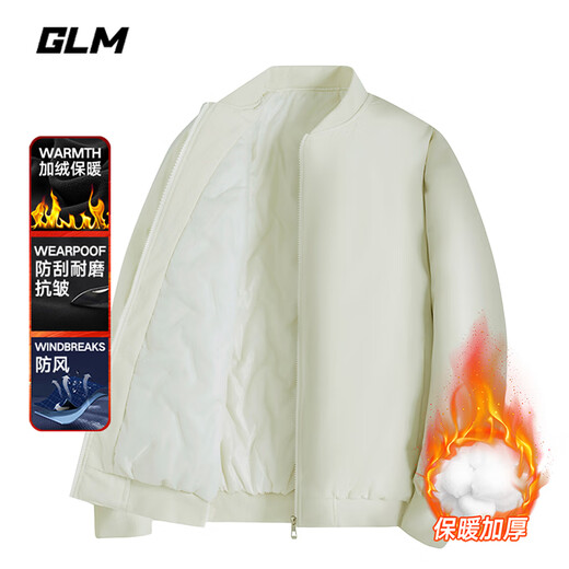 GLM jacket men's spring and autumn loose jacket men's casual simple baseball uniform men's comfortable versatile top black 3XL