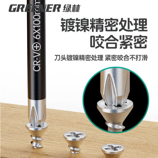 GREENER screwdriver, cross-shaped, industrial grade strong magnetic screwdriver tool set, super hard screwdriver, small screwdriver