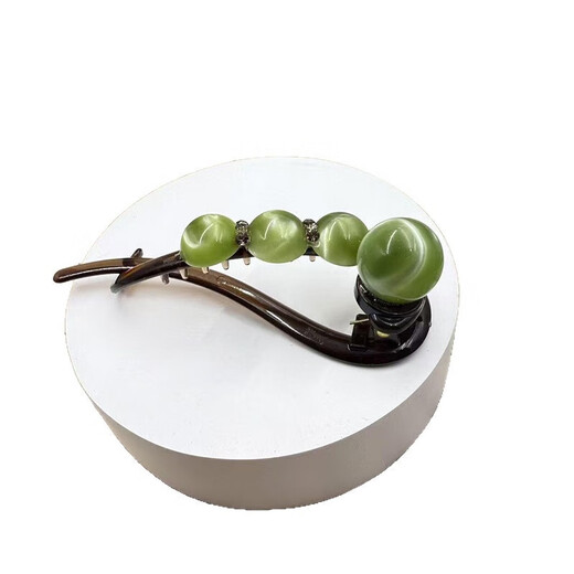 Simple and casual one-word twist clip on the back of the head, gradient color, new grab clip, high-end beaded rhinestone hair clip, one color each, 3 pieces