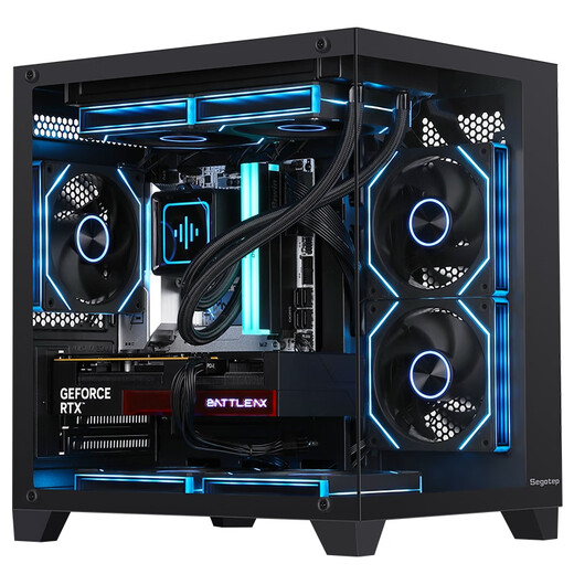 Colorful Ruilong 9600X/7500F/5060/5060ti/5070 Game Console 3A Masterpiece Live Desktop Computer Productivity AI Model Rendering DIY Assembly Machine with Three 9600X+RTX5070 Black Single Host