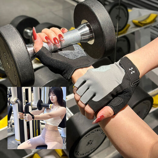 Wujiangmiaopin A03 yoga sports gloves for men and women outdoor bicycle half-finger anti-slip gloves shock-proof fitness cycling gloves A03 Yanhong S for girls with small hands