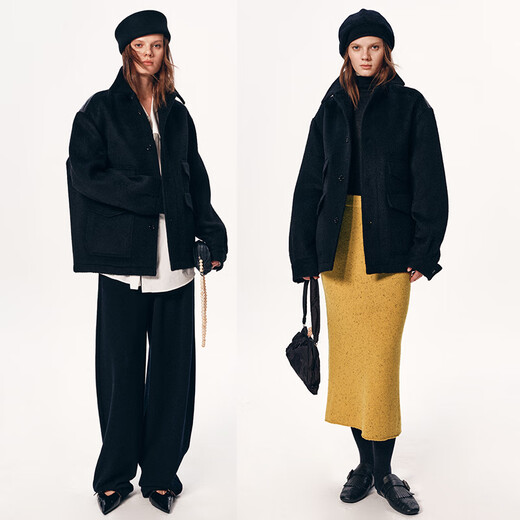 IN YASAKO Letters from the Desert Shirt-style safari style retro camel velvet jacket short jacket jazz black (pre-sale) S