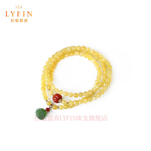 Layun Feiyin Russian material white flower beeswax bracelet 108 pieces for men and women multi-circle bracelet DIY original gift handmade design A type 5mm 108 pieces (one item, one certificate)