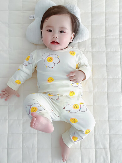 小红书爆款班纳之家婴儿无骨秋衣二件套装男女宝宝棉毛衫睡衣230 小虎子护肚秋衣二件套 cm13个月 59