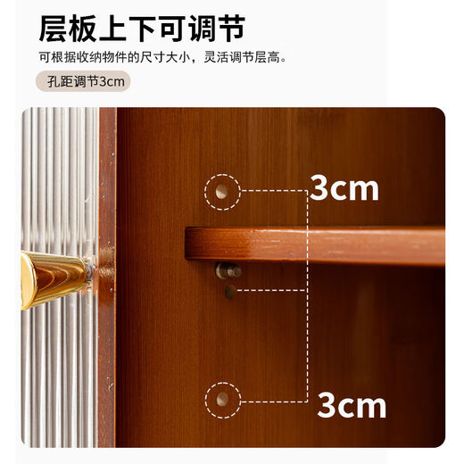 Jieyunmao small wine cabinet storage rack for home living room 2025 new wine rack display rack solid wood non-simple red wine cabinet simple brown 55cm long dust-proof storage