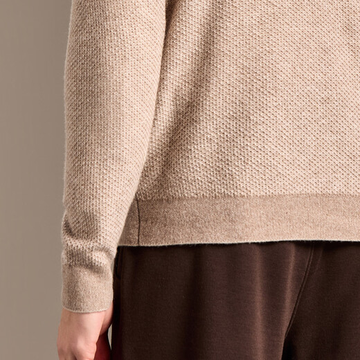 Antonio cashmere + sheep wool light luxury high-end warm and skin-friendly woolen sweater for men in winter delicate knitted bottoming sweater with floral pattern L /50 175/92A