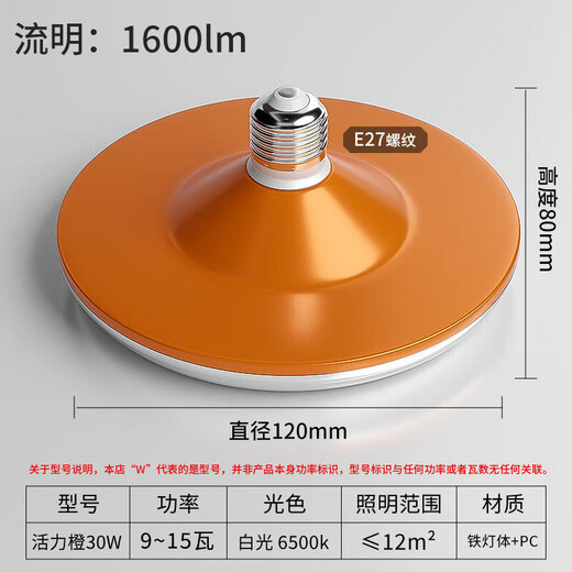 Manguang UFO light three-proof LED bulb energy-saving high-power super bright workshop parking lot aisle lighting E27 screw screw