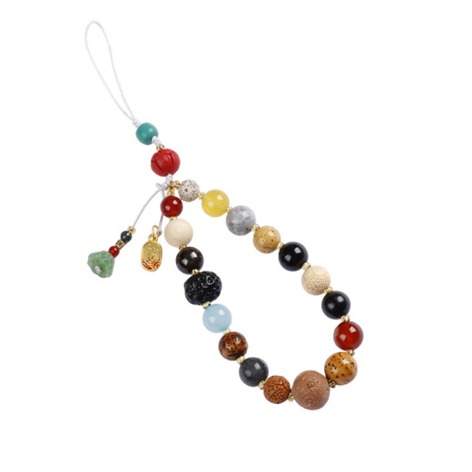 Qingcheng Mountain Eighteen Seeds Mobile Phone Lanyard Mobile Phone Chain Pendant Safe Transfer Gift Bag Pendant Exquisite Bodhi Seed Beads