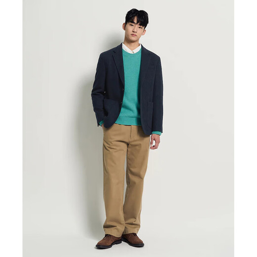 Beanpole New Product Containing Sheep Wool Beanpole 2025 Autumn and Winter Men's Business Commuting Suit Jacket Khaki M 175/92A