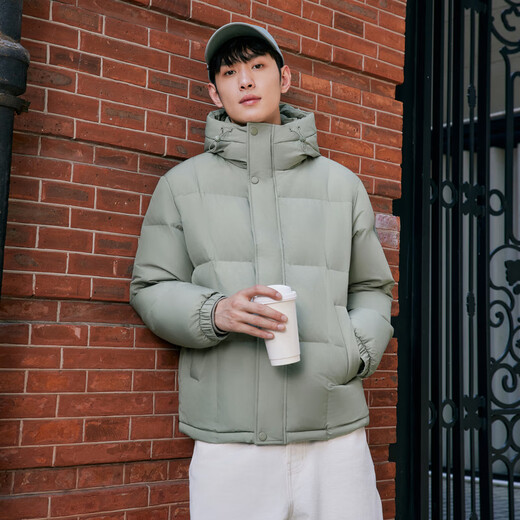 雪中飞2025秋新款男士短款连帽羽绒服商务休闲时尚加厚保暖抗寒