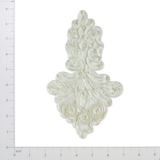 Expo International Vintage Pearl Sewing Patch 19cmx12cm Wedding Evening Dress Decoration
