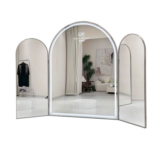 Yusenyi arched bridal shop fitting mirror, ultra-white mirror, beauty mirror, fitting mirror, three-way mirror, 30% off stackable full-body floor-standing mirror, single-way mirror with separate connection, no other
