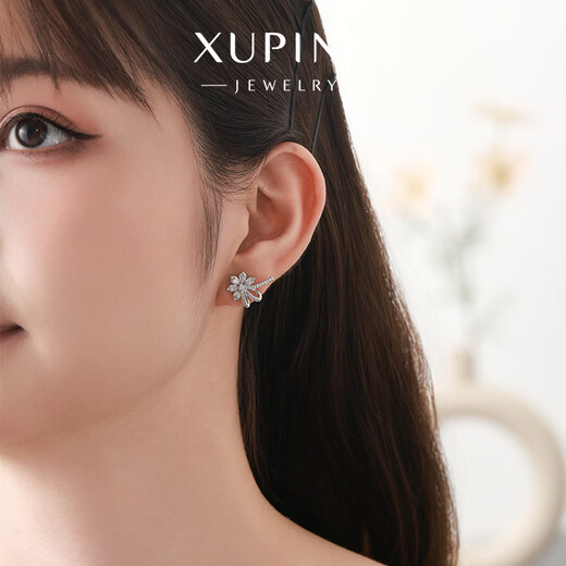 XUPING Xuping jewelry alloy fashionable temperament high-end niche design floral ribbon earrings gift jewelry X001159920 earrings