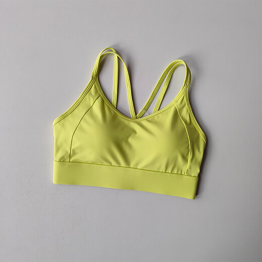 Beautiful Back Contrast Color Sports Bra Women's Summer Shockproof Running Yoga Vest Push-Up One-piece Pilates Bra Ivory White XL